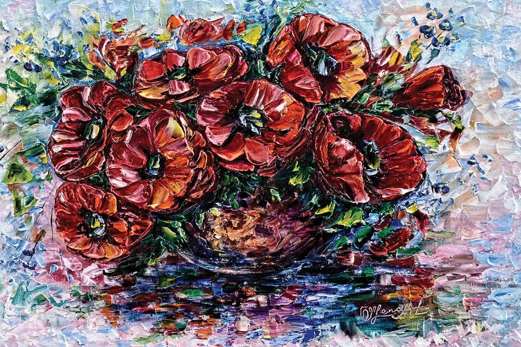 Red Poppies In A Vase