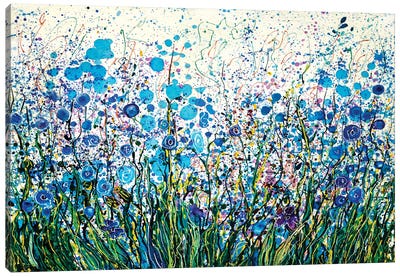 Mid Summer Meadow Flowers Canvas Art Print - OLena art
