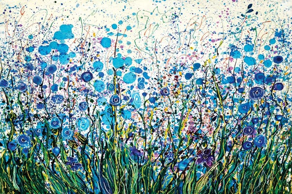 Refreshing Workspace: Mid Summer Meadow Flowers by OLena Art