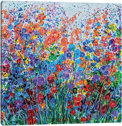 Summer Meadow Canvas Art Print - Colorful Abstracts