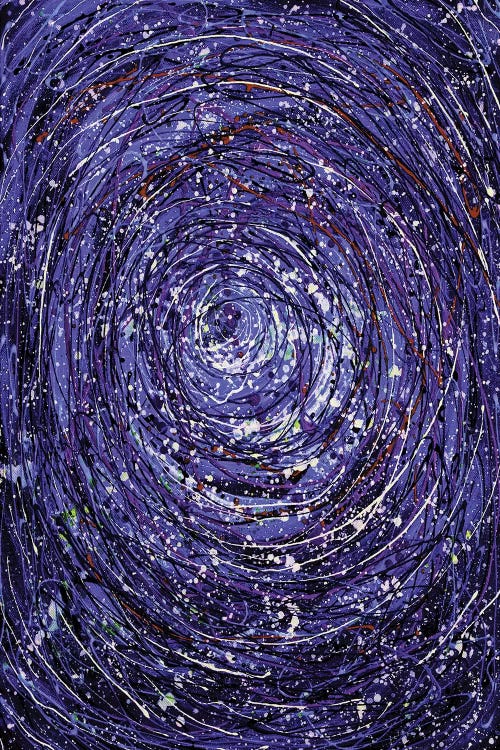 Abstract Star Trails Pollock Inspired Painting