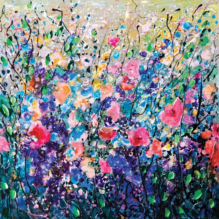 Colorful Flowers Painting Art Print by OLena Art