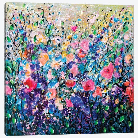  Colorful Flowers Painting  Canvas Print #OLE128} by OLena Art Canvas Wall Art