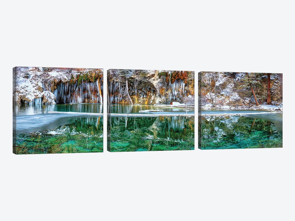 A Serene Chill - Hanging Lake Colorado by OLena Art 3-piece Art Print