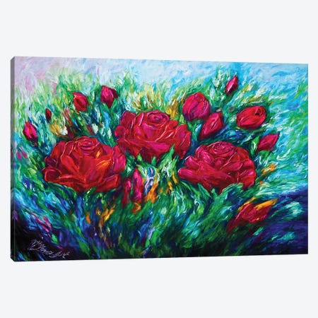 Red Roses Canvas Print #OLE141} by OLena Art Canvas Art