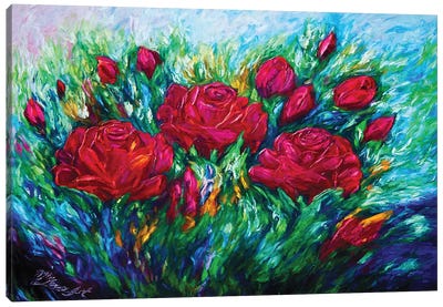 Red Roses Canvas Art Print - OLena art