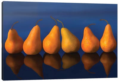 Pearfull Still Life Canvas Art Print - Pear Art