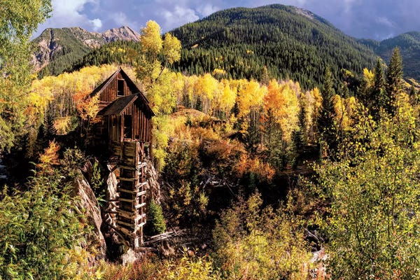 Colorado: Colorado Autumn At Crystal Mill by OLena Art