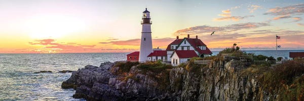 Oregon: Portland Head Light Sunrise by OLena Art