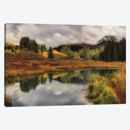 Transition Of The Seasons In Rocky Mountain Canvas Print #OLE166} by OLena Art Canvas Print