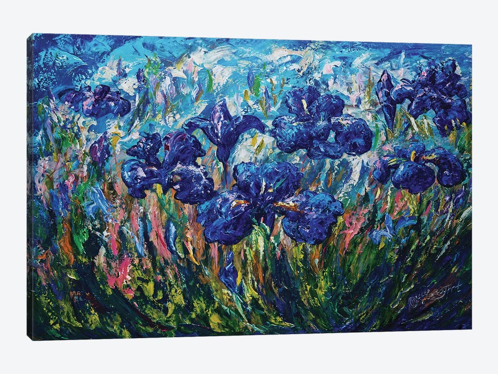 Countryside Irises by OLena Art 1-piece Canvas Artwork