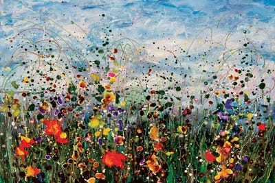 Autumn Maple Leaves On The Grass by OLena Art canvas print