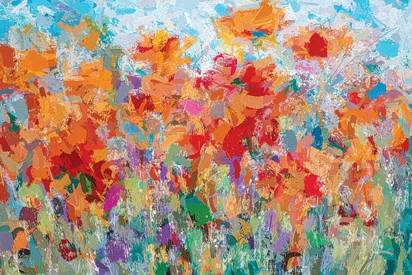 OLena Art: The Visionary Poetry Abstract II by OLena Art
