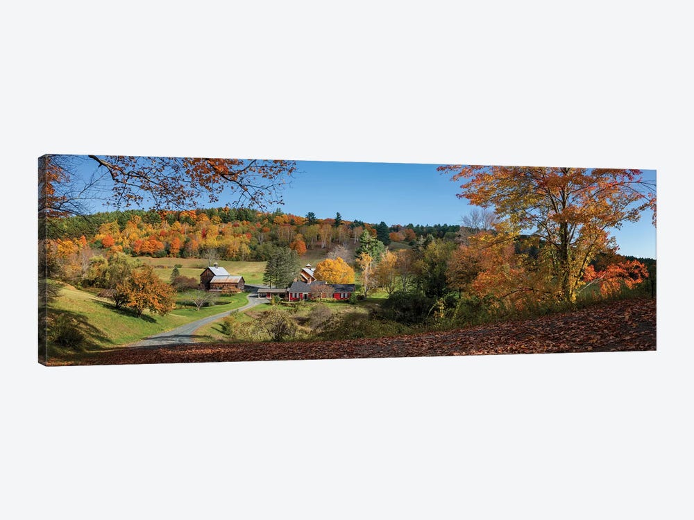 Sleepy Hollow Farm Vermont Panorama by OLena Art 1-piece Canvas Art