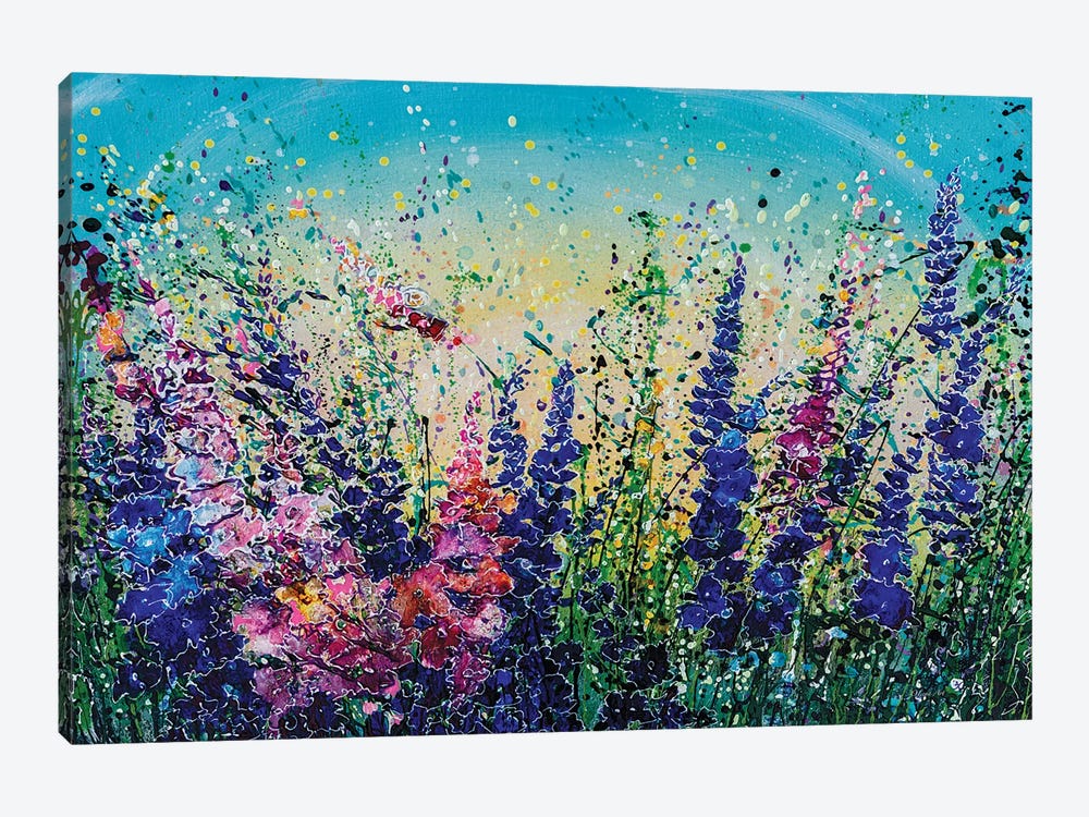 Mile High Wildflowers by OLena Art 1-piece Canvas Wall Art