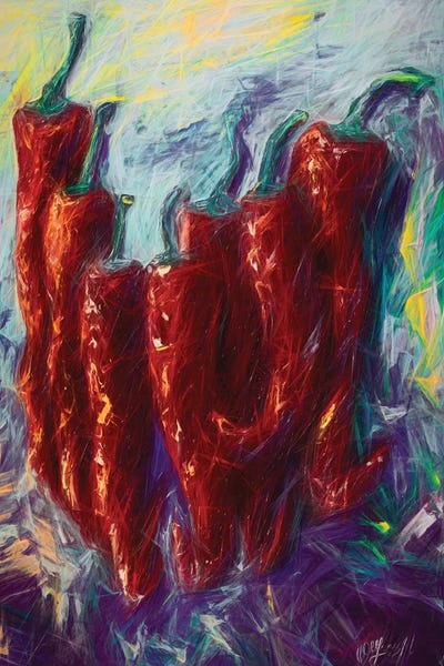 The Essence Of Jalapeno Abstract by OLena Art gallery poster