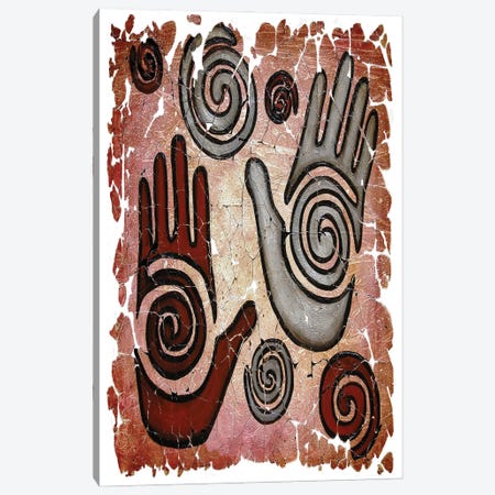 Healing Hands Fresco Vertical Canvas Print #OLE203} by OLena Art Art Print