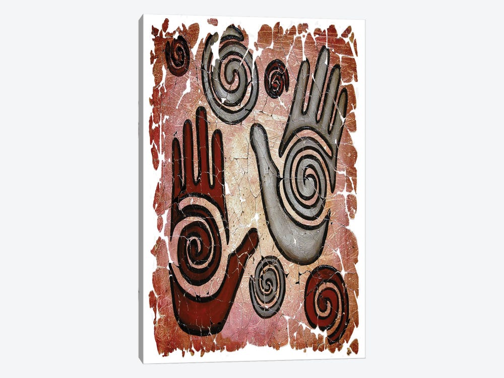 Healing Hands Fresco Vertical by OLena Art 1-piece Art Print