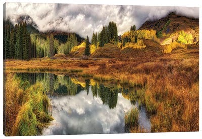 Transition Of The Seasons In Rocky Mountains Canvas Art Print - OLena art