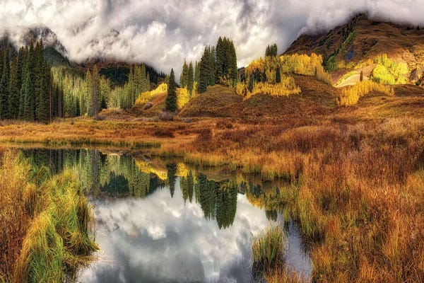 OLena Art: Transition Of The Seasons In Rocky Mountains by OLena Art