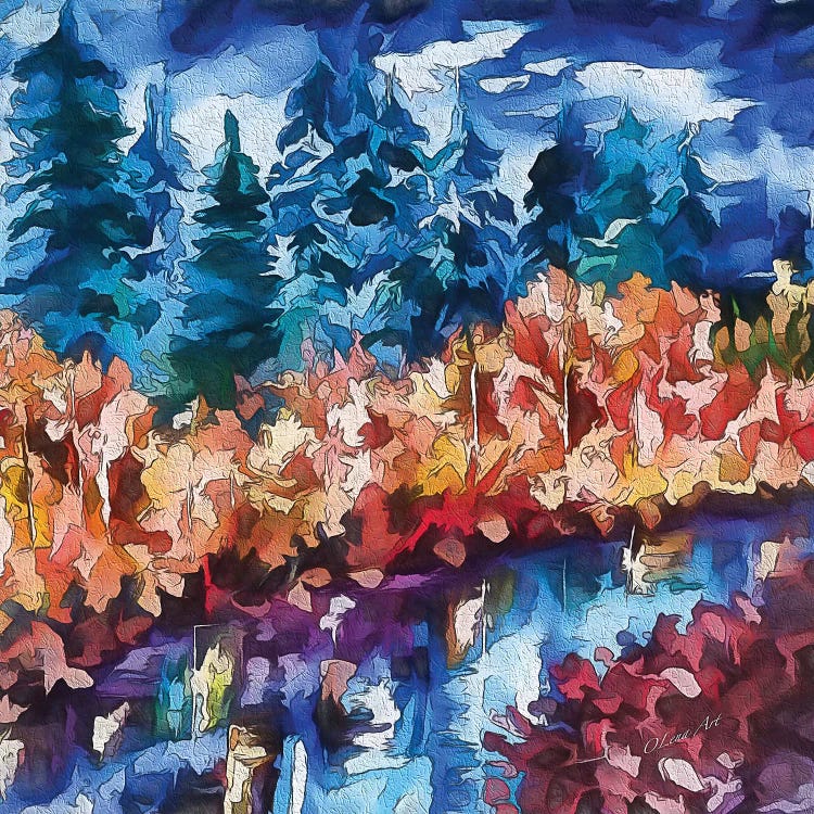 Fall In The Rockies by OLena Art wall art