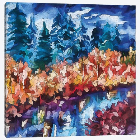 Fall In The Rockies Canvas Print #OLE20} by OLena Art Canvas Print