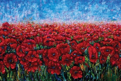 Field Of Happiness by OLena Art framed canvas print