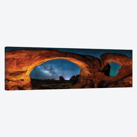 Moab's Arches With Stars Canvas Print #OLE233} by OLena Art Canvas Art