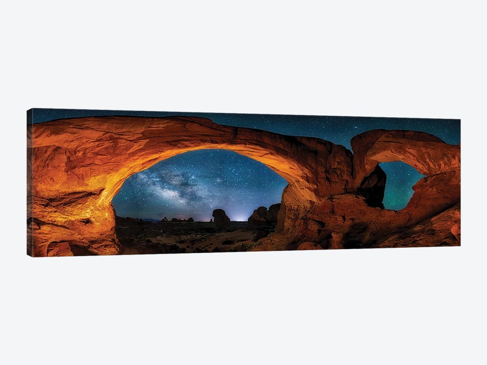 Moab's Arches With Stars by OLena Art 1-piece Canvas Wall Art