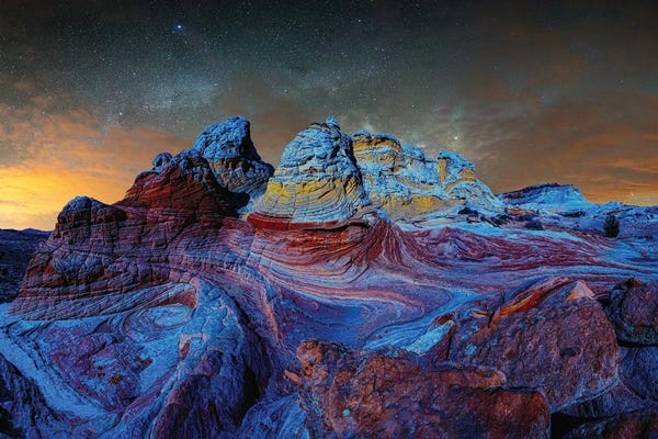 OLena Art: Deep Twilight At White Pocket Arizona by OLena Art
