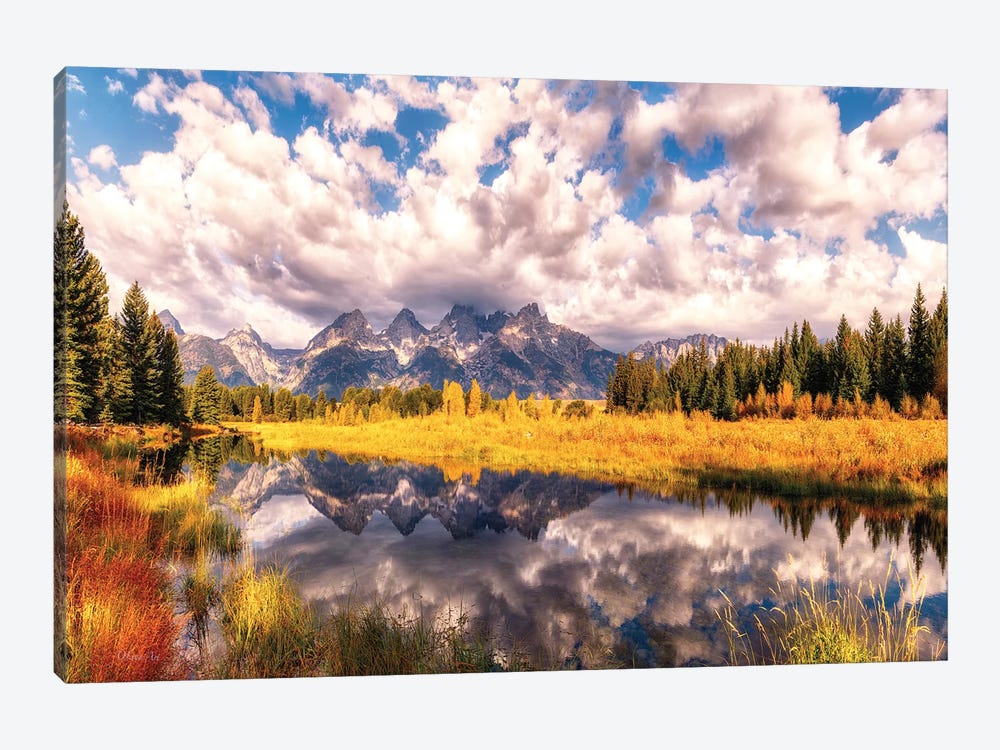 The Grand Tetons Range Reflection Canvas Artwork | OLena Art | iCanvas