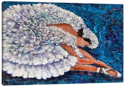 Dying Swan Dancer Anna Pavlova Canvas Art Print - OLena art
