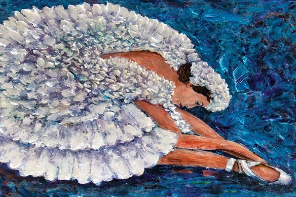 OLena Art: Dying Swan Dancer Anna Pavlova by OLena Art