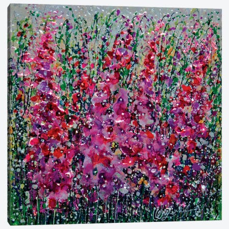 Fields Of Flowers Run Wild Canvas Print #OLE242} by OLena Art Canvas Art Print