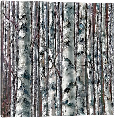 Enchanted Forest Monochromatic Painting Canvas Art Print - OLena art