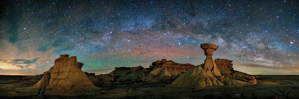 New Mexico: Bisti Badlands Under Western Starry Night by OLena Art