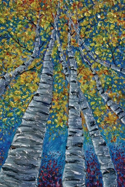 Aspen Trees: Painted Whimsy Aspen Trees by OLena Art