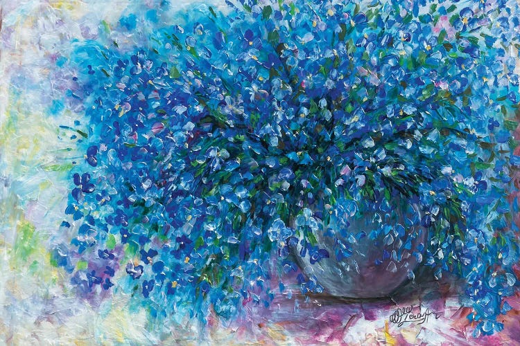 Forget Me Nots by OLena Art wall art