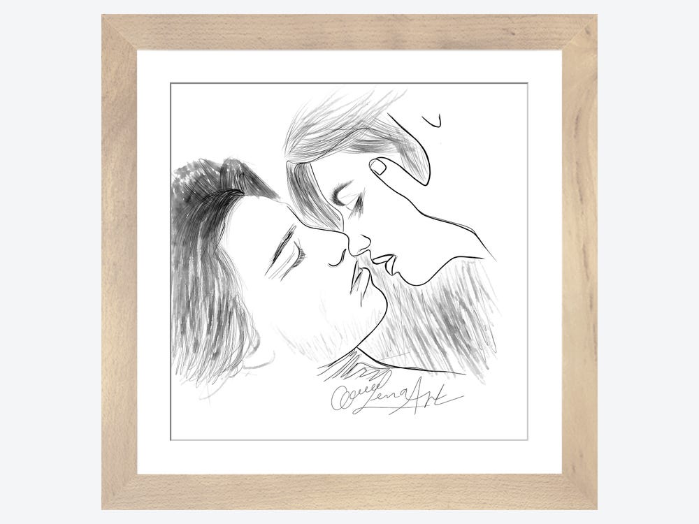 Sketches and Drawings : Romantic couple - Pencil drawing