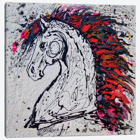 Abstract Horse Number III Jackson Pollock Inspiration Canvas Print #OLE254} by OLena Art Canvas Print