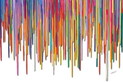 Abstract Splatter Delight Graphic Art by OLena Art framed wall art