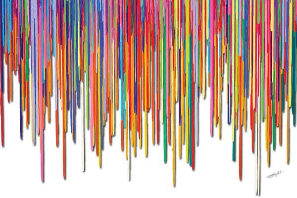 OLena Art: Abstract Splatter Delight Graphic Art by OLena Art