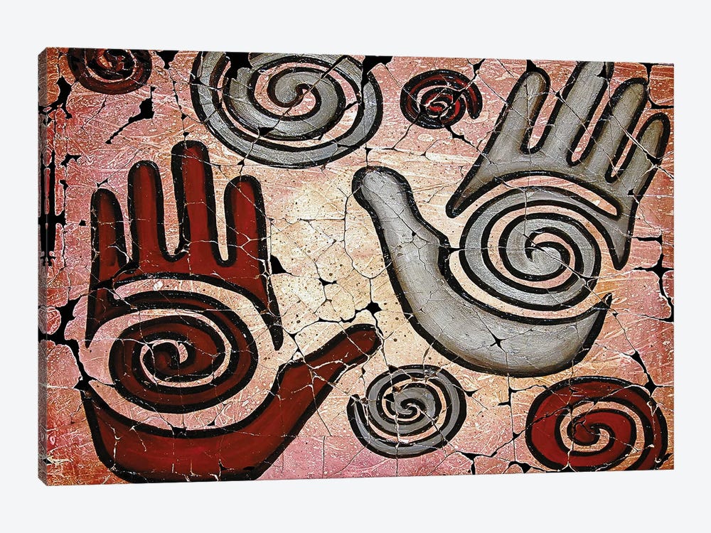 Healing Hands Fresco by OLena Art 1-piece Canvas Art Print