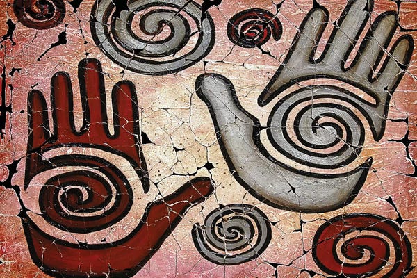 OLena Art: Healing Hands Fresco by OLena Art