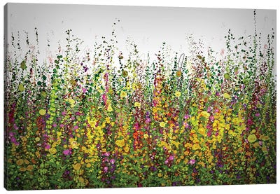 Vivid Memories Of Tall Grass, Abstract Meadow Canvas Art Print
