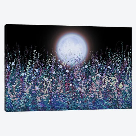 Supermoon Rises Over The Meadow Into Twilight Sky Canvas Print #OLE274} by OLena Art Canvas Art Print