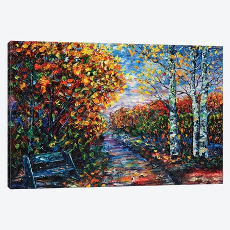 Impressionist Autumn Park Canvas Print #OLE28} by OLena Art Canvas Art Print