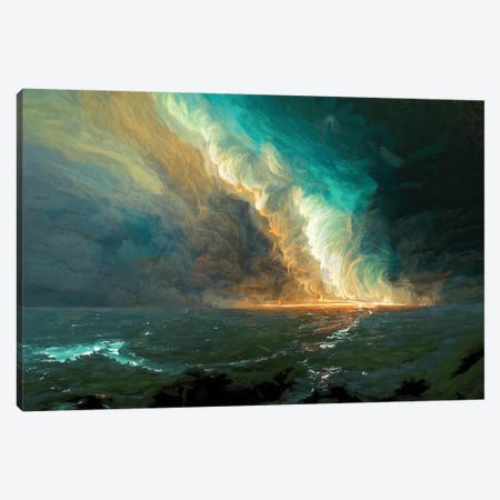 Storm Over Open Water Abstract Canvas Print #OLE293} by OLena Art Canvas Wall Art