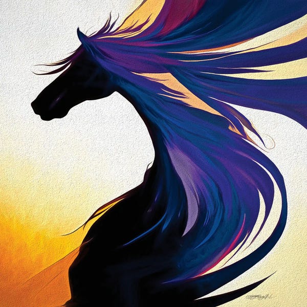 OLena Art: Silhouette Design Of Horse Magic - There Is A Horse Of Course by OLena Art