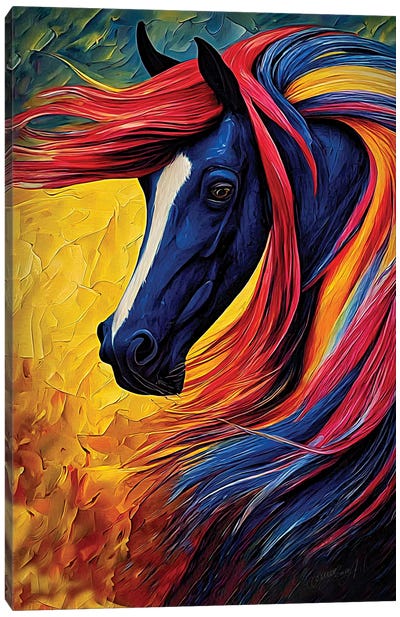 The Colorful Horse Canvas Art Print - OLena art